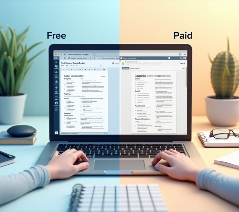 Two laptops side by side on a shared desk, contrasting workspace setup, no text, no logos, no readable UI, no legible numbers